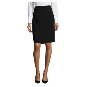 Calvin Klein Black A-Line Woven Pencil Skirt, 6